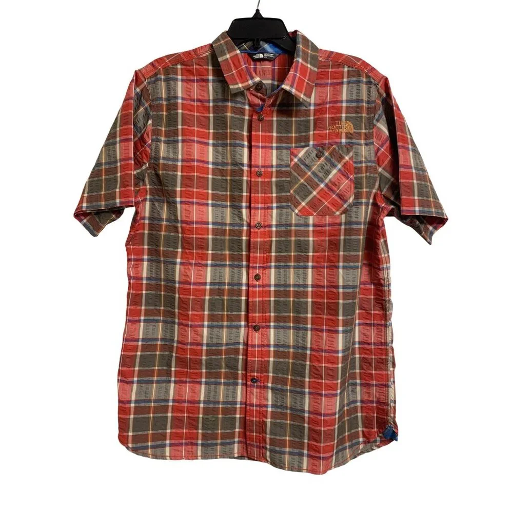 The‎ North Face Plaid Button Up Short Sleeve Shirt  L Gorpcore Outdoor Hiking